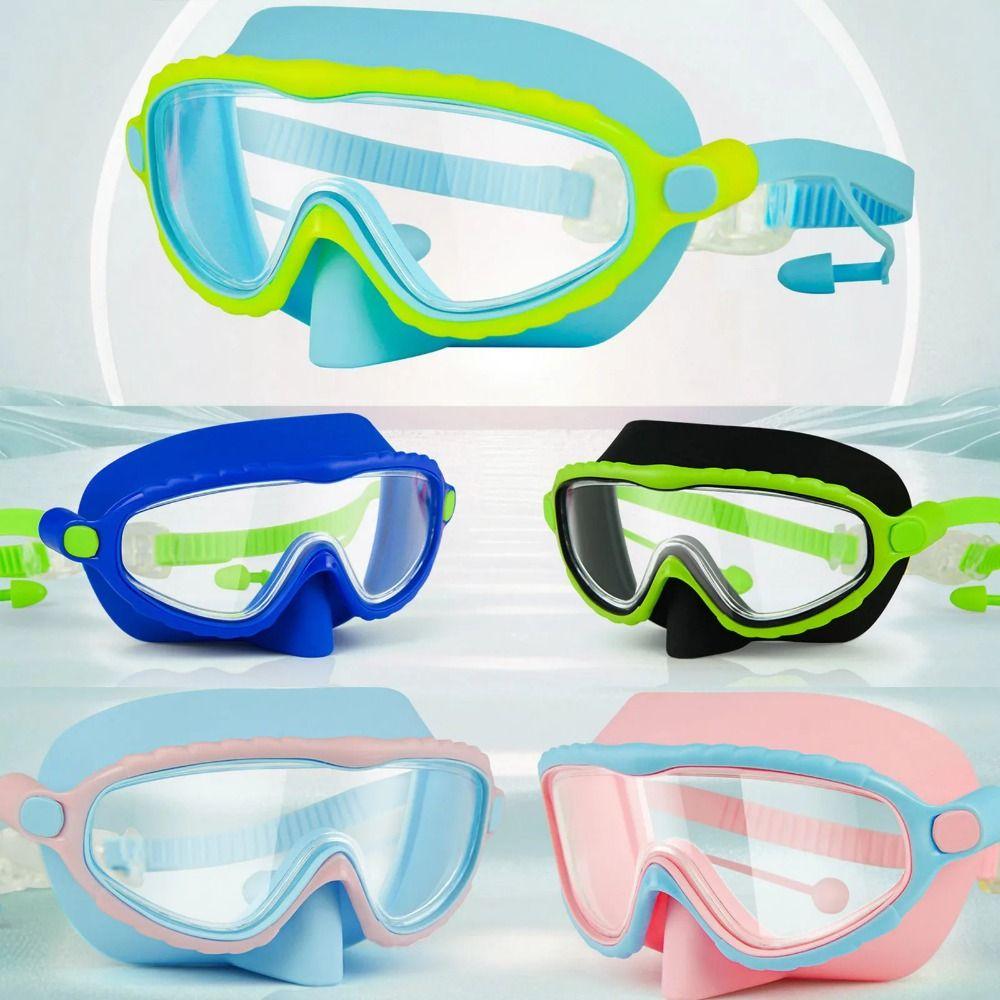 Large Frame Kids Diving Eyewear Anti-fog Kids Swim Training Glasses  Swimming Beginner