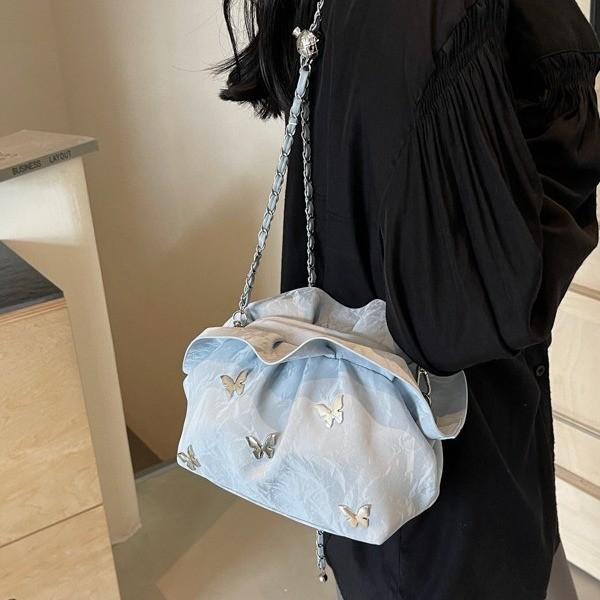 IELGY Cloud Bag Ladies All-Match Chain Cross-Body Dumpling Bag