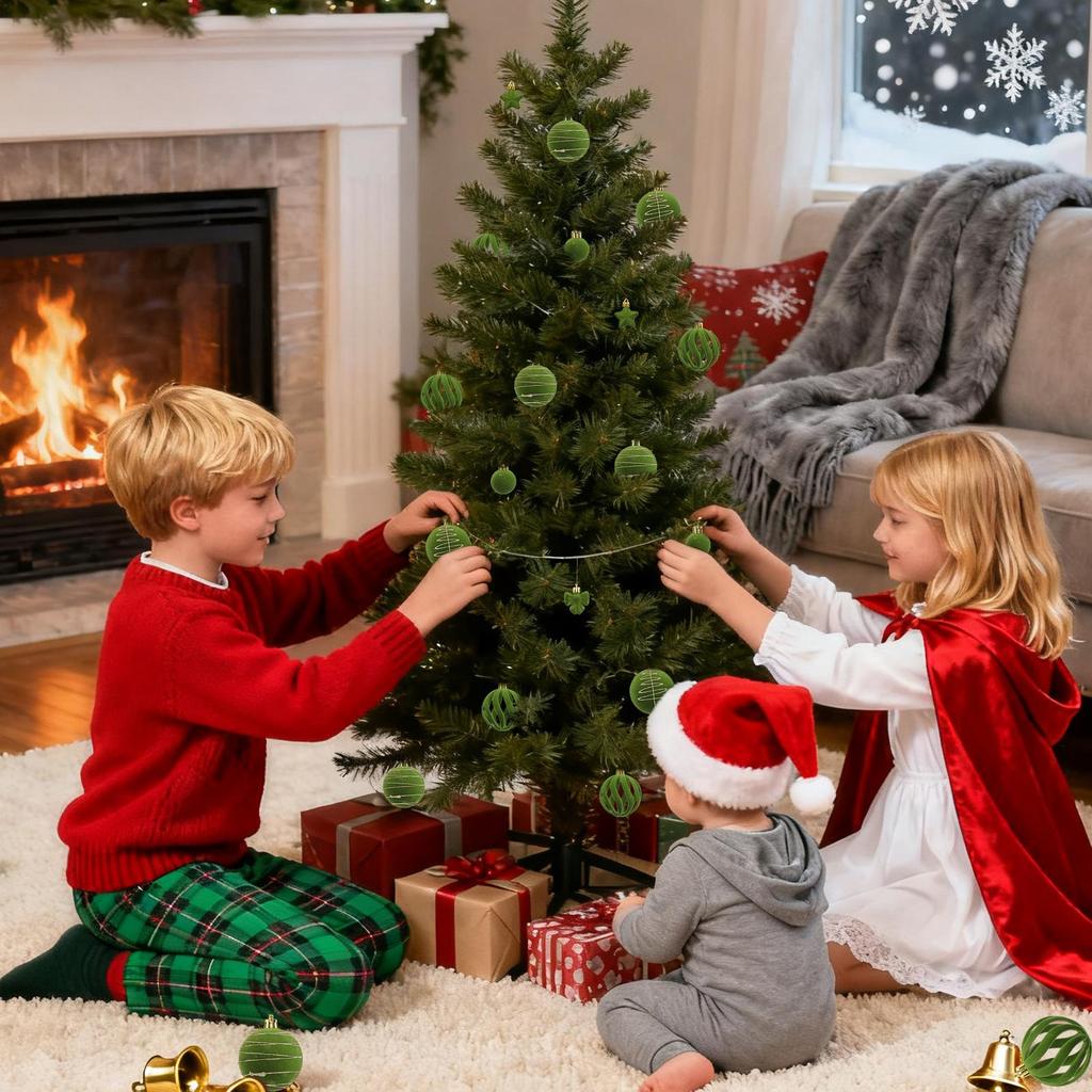 Christmas Tree Ball Ornaments 35 Pieces Holiday Decoration Pendants Christmas Balls Decoration for Party Celebration Event