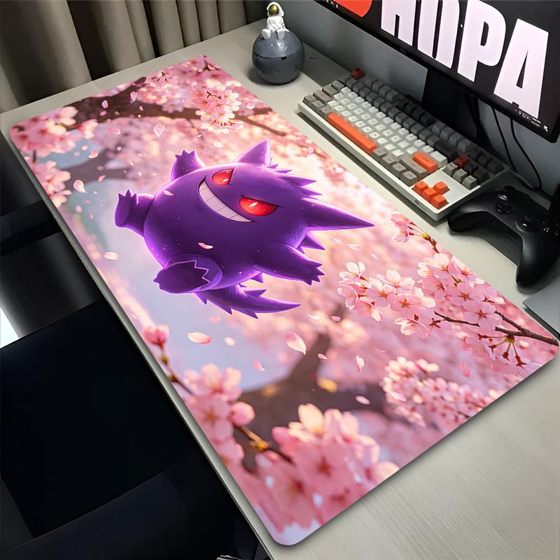 Anime Mouse Pad Pokemon Gengar Gaming Desk Mat Proof Easy Clean Rubber Base Computer Game Keyboard Pad Esports Players MousePad