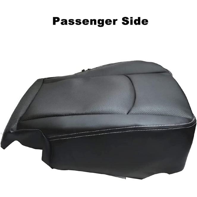SecosAutoparts Passenger Bottom Replacement Perforated Leather Seat Cover Black Compatible with Dodge Ram 2500 3500 4500 5500 Laramie Sport SLT 2009