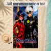Beach TowelMiraculous Ladybug Custom Name Text Personalized Soft Towel for Beach Pool Indoor Home Decor Gift