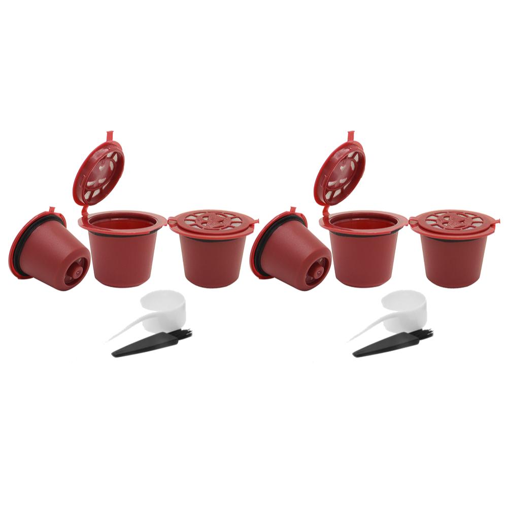 3Pcs/Pack Refillable Reusable for Nespresso Coffee Capsule With 1PC Plastic Spoon Filter Pod For Original Line Siccsaee Filters