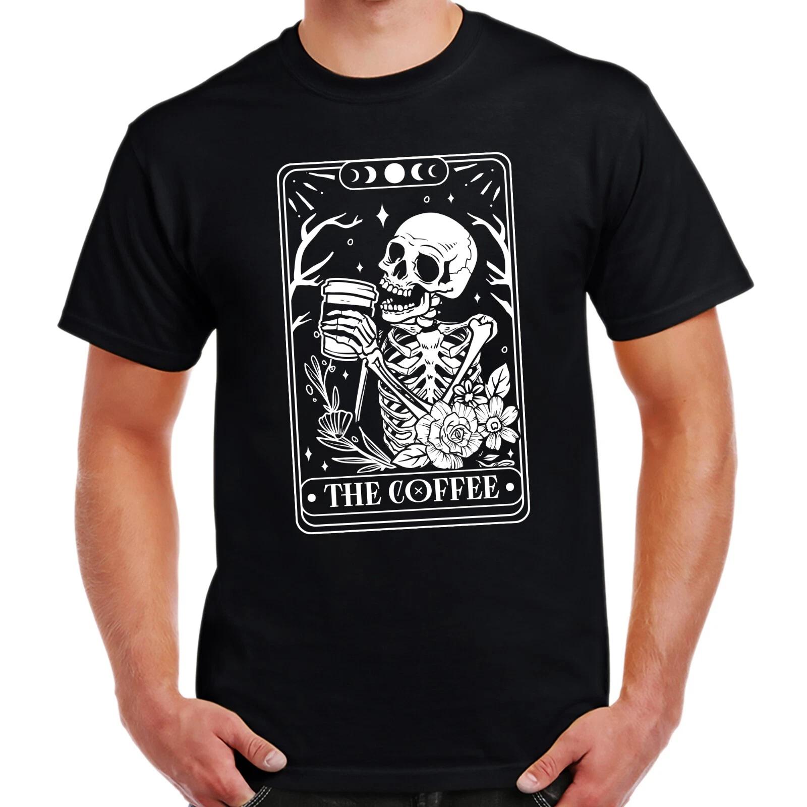Funny Tarot The Coffee T-Shirt Birthday Gift Tarot Parody XL