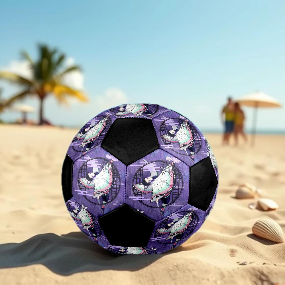 1pc Demon Slayer Kimetsu No Yaiba Football Soccer Ball Size 5 Indoor Soccer Ball Fashion Colorful  Backyard Game -Great For Sports Fans Gift HE8