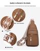 Retro PU Crossbody Chest Bag: Lightweight, Multi-compartment, Versatile and Fashionable Shoulder Bag