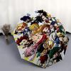 1pc Outdoor Umbrella with My Hero Academia Characters - Automatic Opening/Closing, Portable 3-Fold Design, 8-Rib Iron Frame - Perfect Gift for Fa