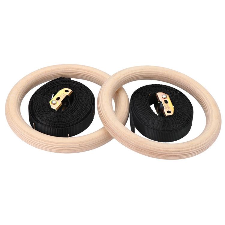 Oem Fitness Adjustable Strap Core Strength Exercise Indoor Gymnastics Birch Wood Pulling Fitness Circle
