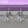 925 Sterling Silver Butterfly Pendant Earrings Fashion Jewelry