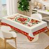 Waterproof Oil-proof Heat-resistant PVC Tablecloth Ethnic Style Stain-resistant Easy-clean Table Cover Dining Room Kitchen