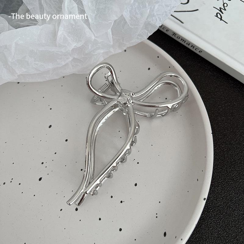 Silver Influencer Large Metal Shark Hairpin Clip for Women