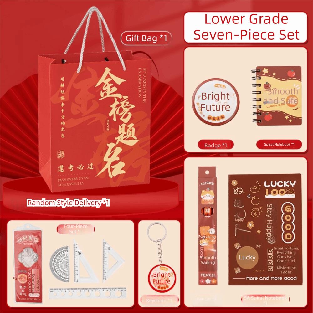 

7Pcs/Set Trendy Abundant Stationery Set Pencil Cute Back-to-school Gift Kit Study Stationery for Students