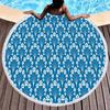 Vintage Floral Round Beach Towel,Microfiber Boho Beach Blanket Sand Free Quick Dry Bath Towel Absorbent Meditation Rug Yoga Mat
