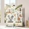 Giraffe Print Blanket Flannel Blanket for Sofa Office Bed Camping Travel Gift Blanket