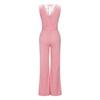 Women Sleeveless V Neck Backless Bandage Jumpsuit For Casual And Party Summer Elegance