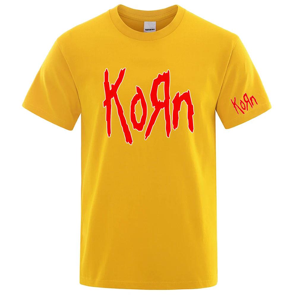 Korn Metal Rock Band Unisexs Regular Shortsleeved Shirts Are Suitable For Summer Roundneck Shirts T Shirt
