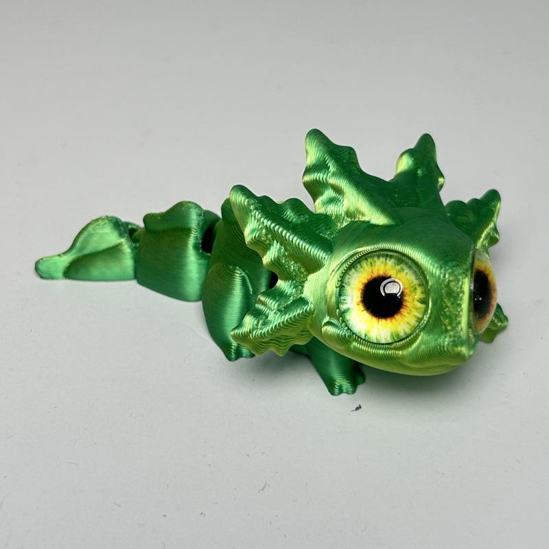 3D Printed Movable Salamander Toy with Jointed Hinges - Mini Simulation Baby Salamander Eyes - Popular Gift Item