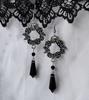 Party Jewelry Vintage Gothic Vampire Witch Black Rose Earrings For Women Creative Holiday Party Personalized Jewelry Accessories