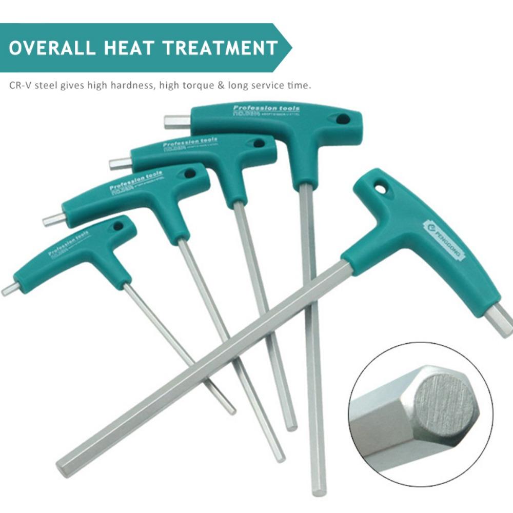 6/9 Pcs Allen Key Wrench Set Hexagon Screw Nuts Spanner Kits T Handle With Storage Bag CR-V Forged Household Repair Tools