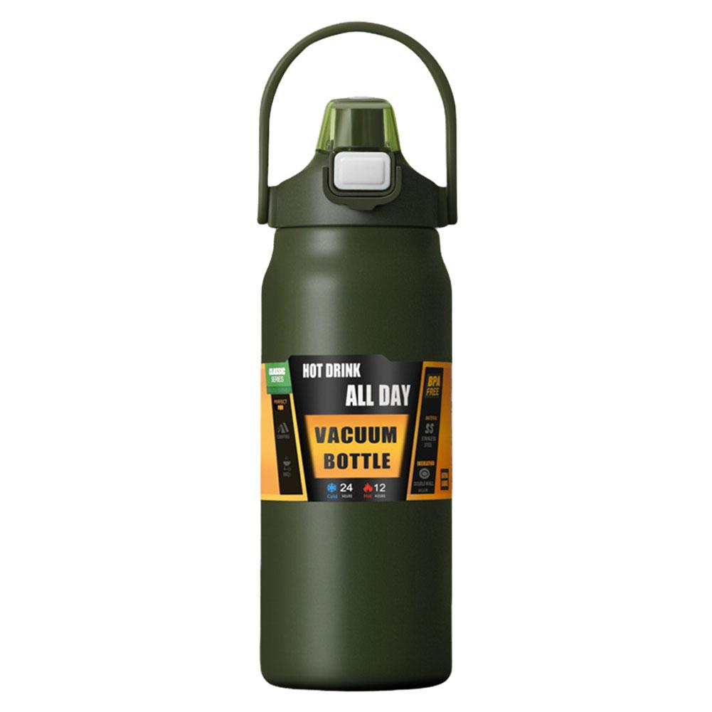 1200ml Insulated Bottle Stainless Steel Cold and Hot Water Bottle Wide Mouth Opening Portable Tumbler for Outdoor Travel
