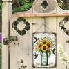 1PC Sunflower Hummingbird Metal Tin Sign, Rustic Farmhouse Wall Decor With Quote Enjoy The Little Things
