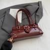 Women PU Leather Shoulder Bag 2025 Winter Retro Underarm Bag Luxury Designer Trend Female Small Handbags and Purses