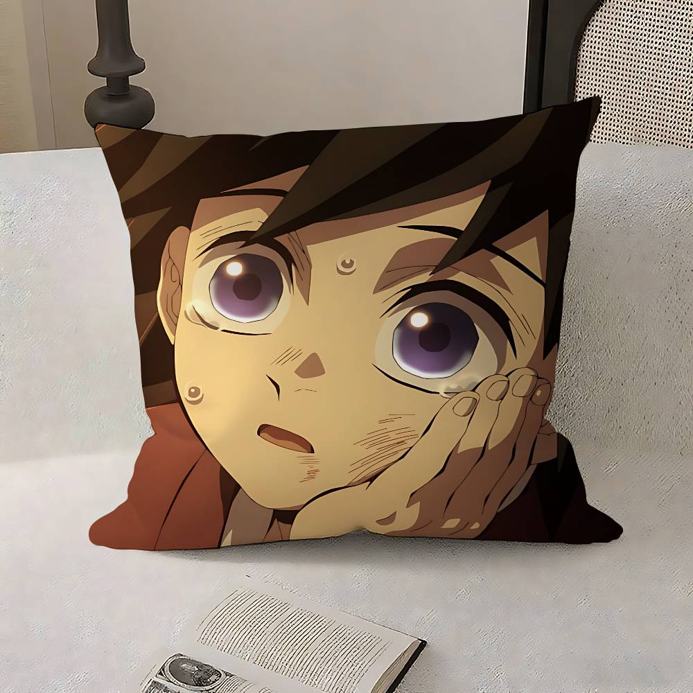 Cute G-Giyu T-Tomiokas Case Plush Fabric Soft Pillowcase Double Sided Print Cushion Cover Household Gifts