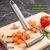 Stainless Steel Dual Peeler & Grater: Multi-Functional Tool for Fruits, Melons, and Potatoes