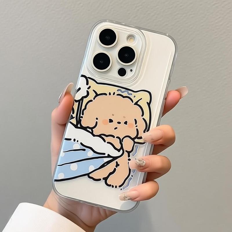 Girls Maltese Korea Phone Case For iPhone 17 Pro Max 16 Pro 15 Plus 14 13 Mini 12 11 16E Plus 17Air Fashion Soft Case