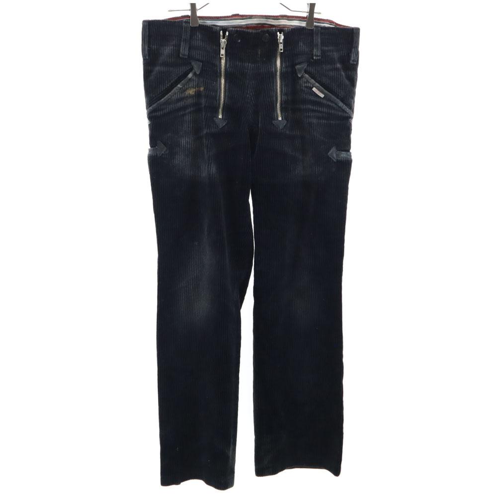 OVERHUES 80s Vintage Euro Work Lumberjack Black Corps Corduroy Pants Men's Used