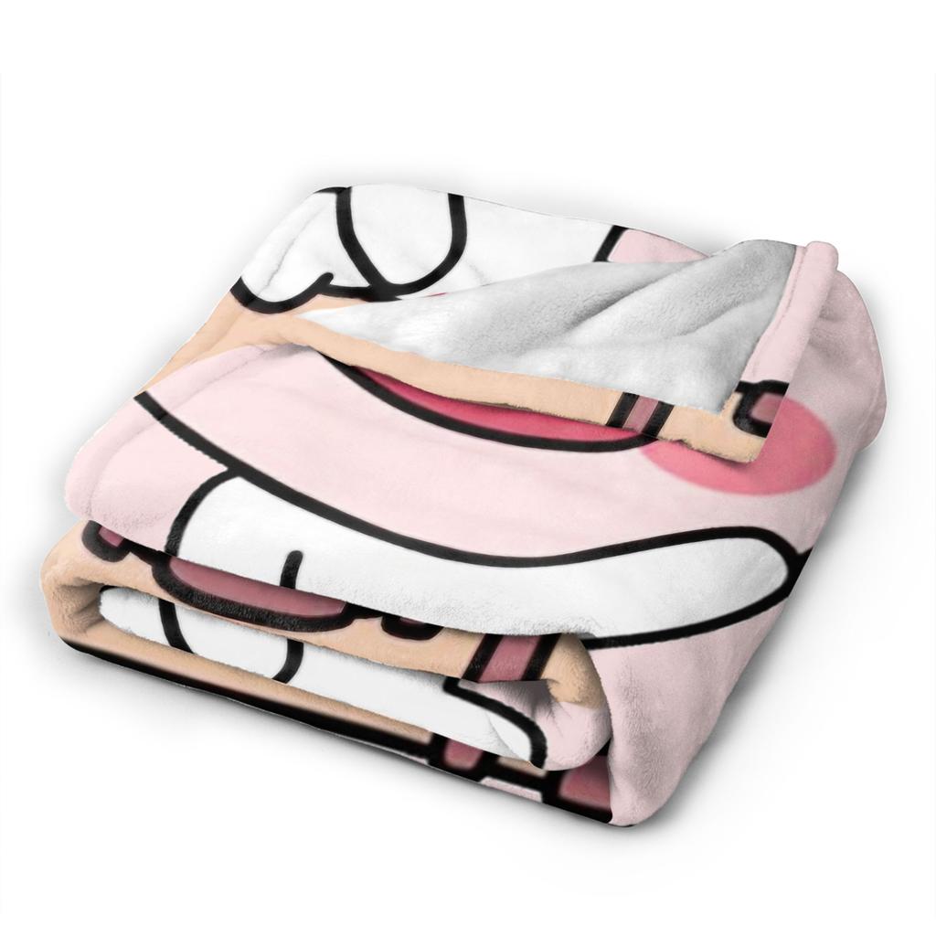 Travel Baby Apeach Knitted Blankets K-Kakaos F-Friends Flannel Throw Blanket Bedding Couch Decoration Soft Warm Bedspreads,