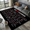 Tapis Décoration Thème Sport Automobile Formule 1 Tapis pour Amoureux de la Course Circuit F1 Imola Monaco Imprimé Tapis Quatre Saisons pour Chambre Canapé