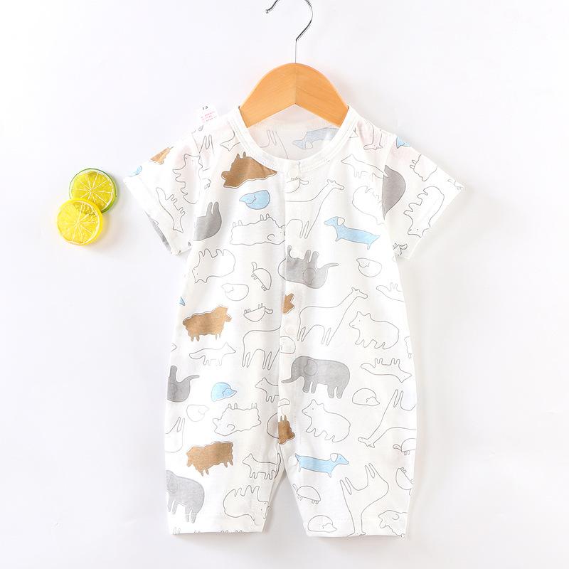 Newborn Baby Clothing Boy Girl Baby Clothes Items Cotton Bodysuit Summer Short Sleeve Romper Infant Toddler Sleepwear