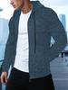 Men's Casual Jacquard Knit Hoodie Cardigan