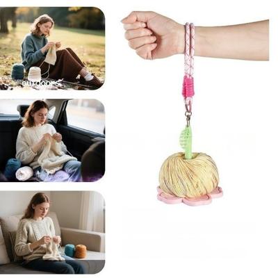With Wrist Strap Portable Wrist Yarn Holder Yarn Storage Wool Ball Winder  Sewing Thread Spool