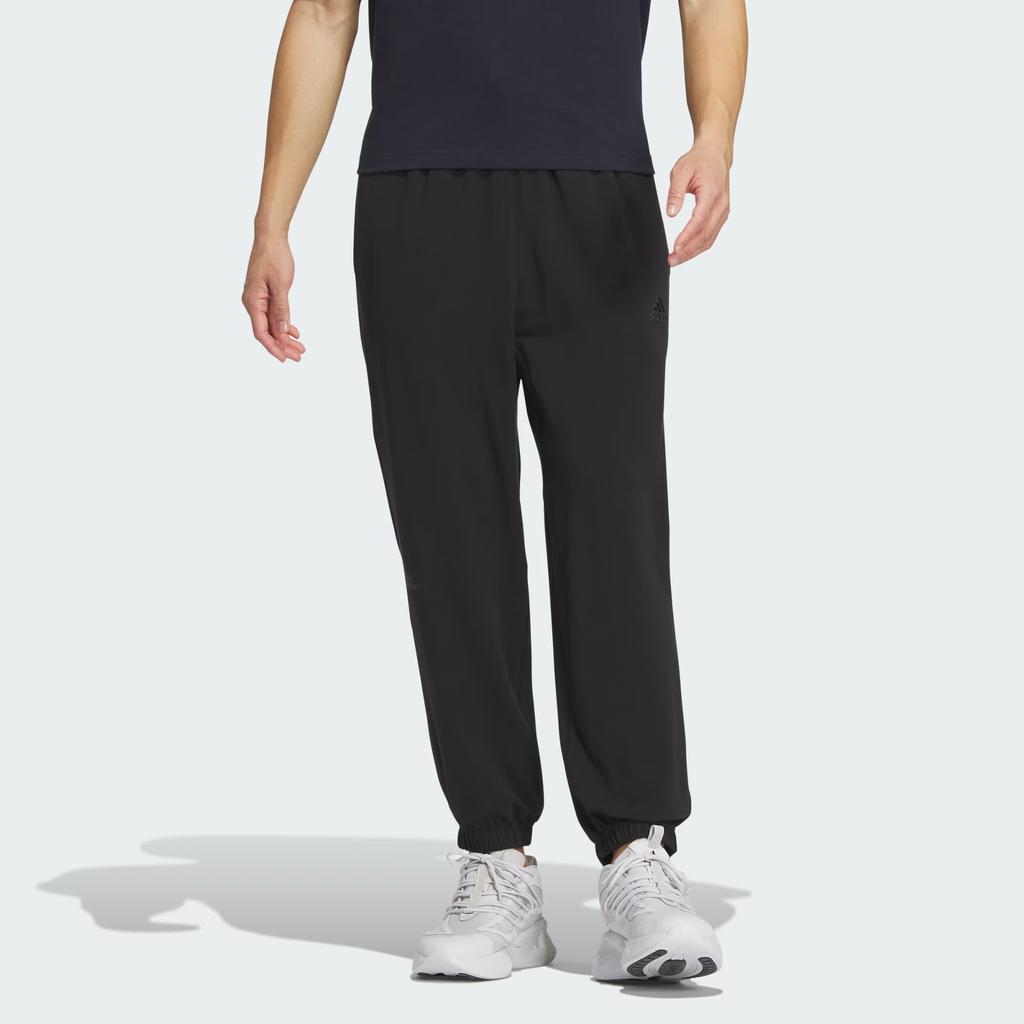 New Adidas Lightweight French Terry Pants Knitted Sports Pants Men's Black IT3943