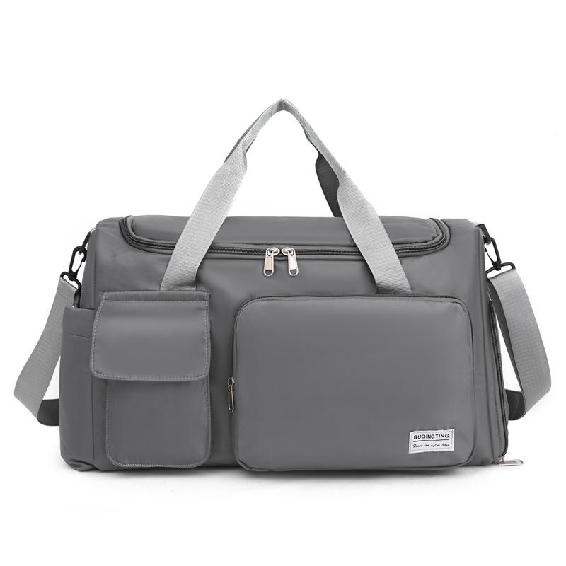 Unisex Travel Gym Duffle Bag, Independent Shoe Compartment Wet Dry Separation Sports Luggage, Weekend Overnight Handbag