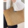 Vintage Woven Tote Bag for Women Large Capacity Shoulder Bag Boho Chic Handbag Fall New Arrival