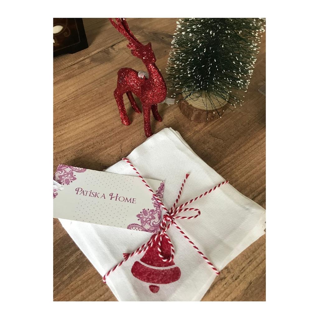 New Year's Pattern Printed Set Of 6 Coasters