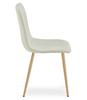 LIBRA chair - beige fabric / wood-colored legs x 2