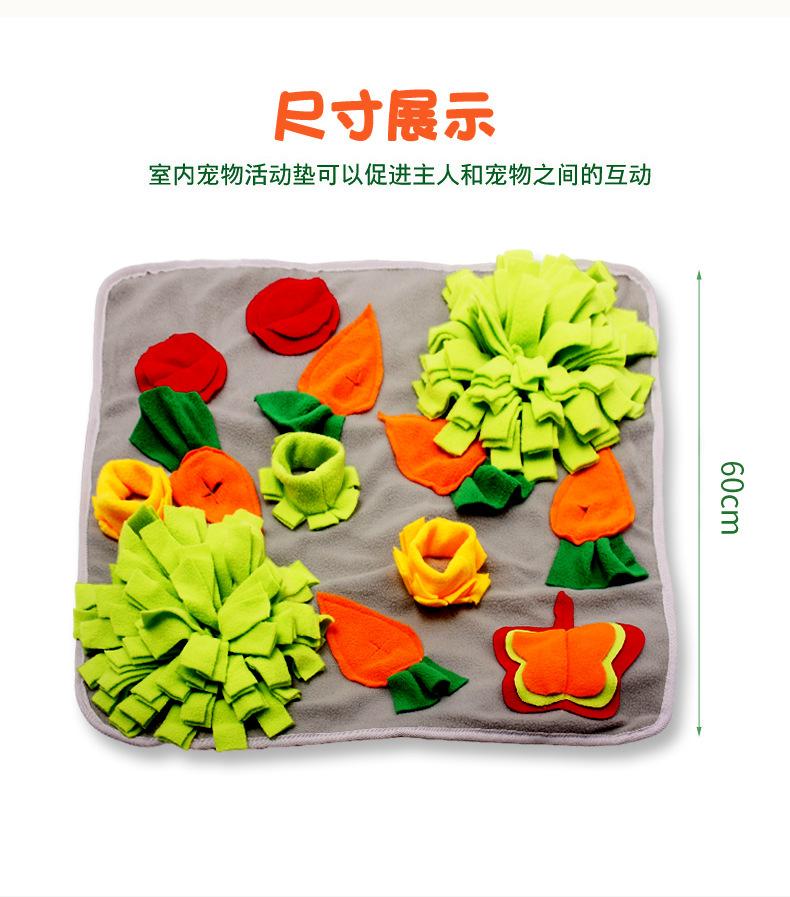 Rabbit Snuffle Mat Small Pet Slow Feeding Training Mat Interactive Foraging Toy for Guinea Pig Hamster Chinchilla