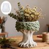 Matriță Cupă Parfumată din Gips cu Frunză și Trunchi de Copac 3D, Matriță Cupă de Depozitare DIY din Ciment Rășină Epoxidică, Ornament Ghiveci de Flori Matriță Silicon