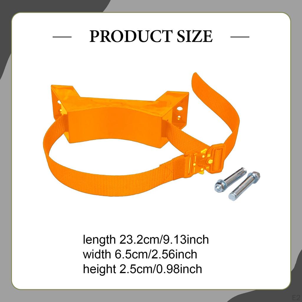 Gas Cylinder Bracket Tank Holder Wall Mount Easy to Install Reinforced Adjustable Strap for RV