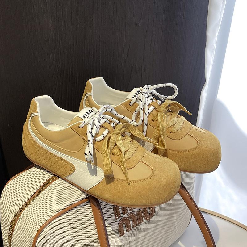 

Су Иньинь имеет ту же большую голову и маленькую милашку~ шнурки-мандаринки, повседневная обувь, внутренняя высота увеличивается, немецкие тренировочные туфли, женские Forrest G 40 жёлтый