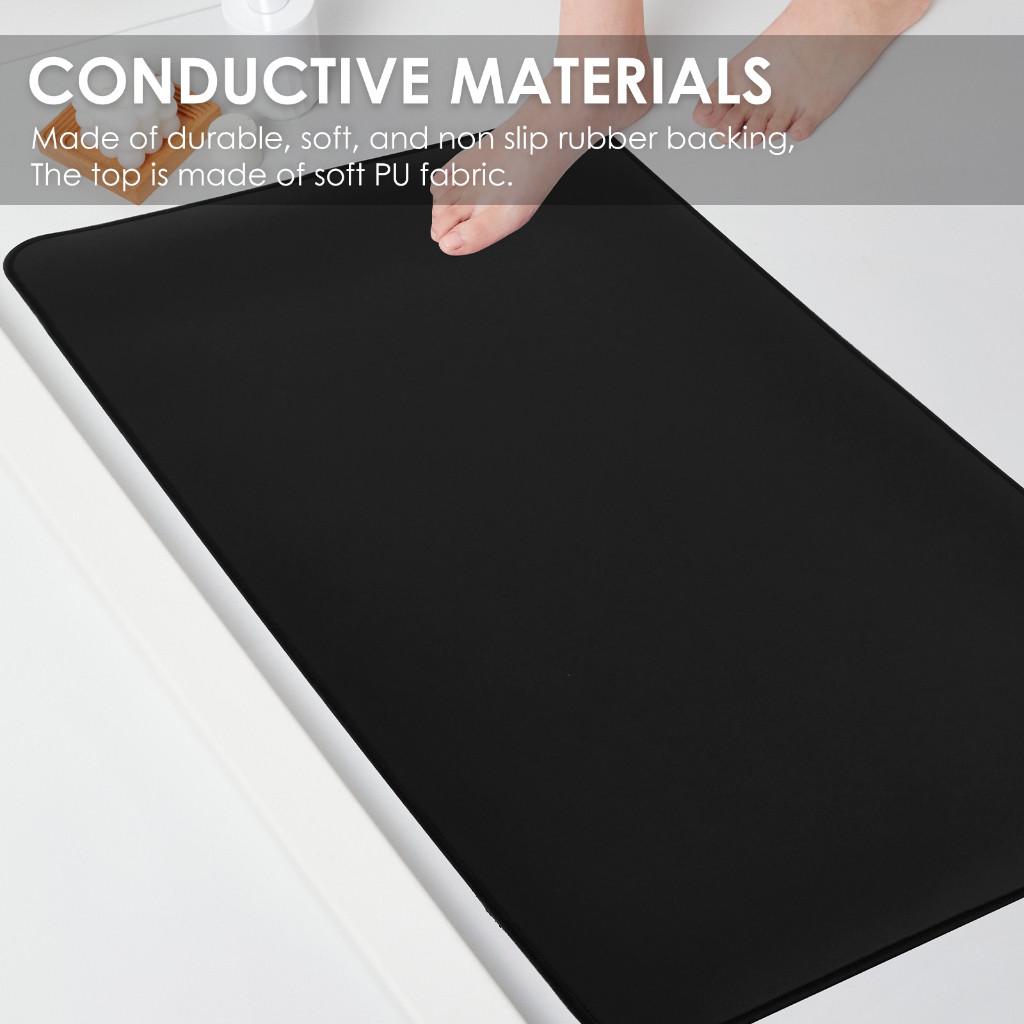 Earth Connected Therapy Grounding Foot Mat Conductive Earthing Pad for Full Body Nonslip Leather Grounding Mattress