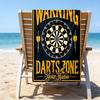 Custom Name Beach Towel Throw Darts Printed Beach Towel, Soft Microfiber, Gift for Her/Him, Birthday, for Pool, Beach, Travel, Fan Gifts
