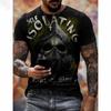 XXS-6XL Plus Size Men T Shirt Horror Retro Skull Fashion T Shirt Summer Casual Short Sleeve Tee Hop Streetwear Men Clothing Tops