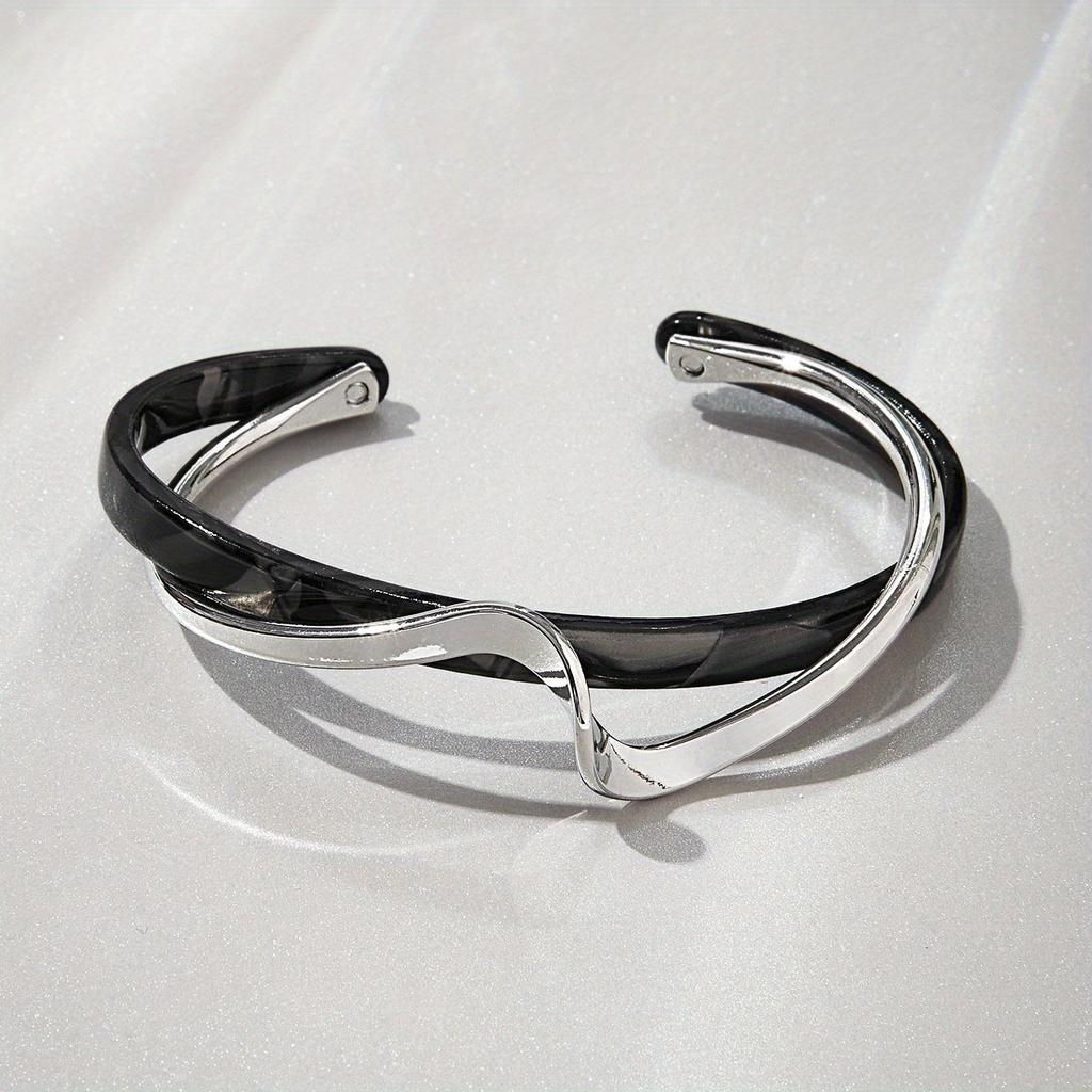 Dopamine Color Smudge Geometric Resin Bracelet Temperament Versatile Bracelet European and American Jewelry