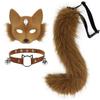 Halloween Fox Tail & Mask Set - Masquerade Accessories for Cosplay