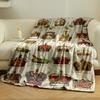 Vintage Crown Pattern Blanket Bedroom Blanket for Livingroom Couch Lunch Break Soft Throw for Friend's Festival Gift
